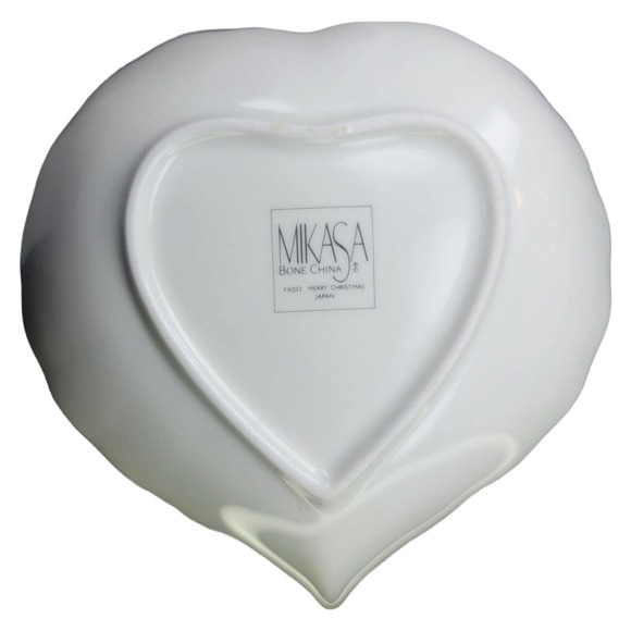 Mikasa Merry Christmas Bone China Dish Bowl Candy Relish Tray Plate Fx032 Japan - Picture 3 of 4